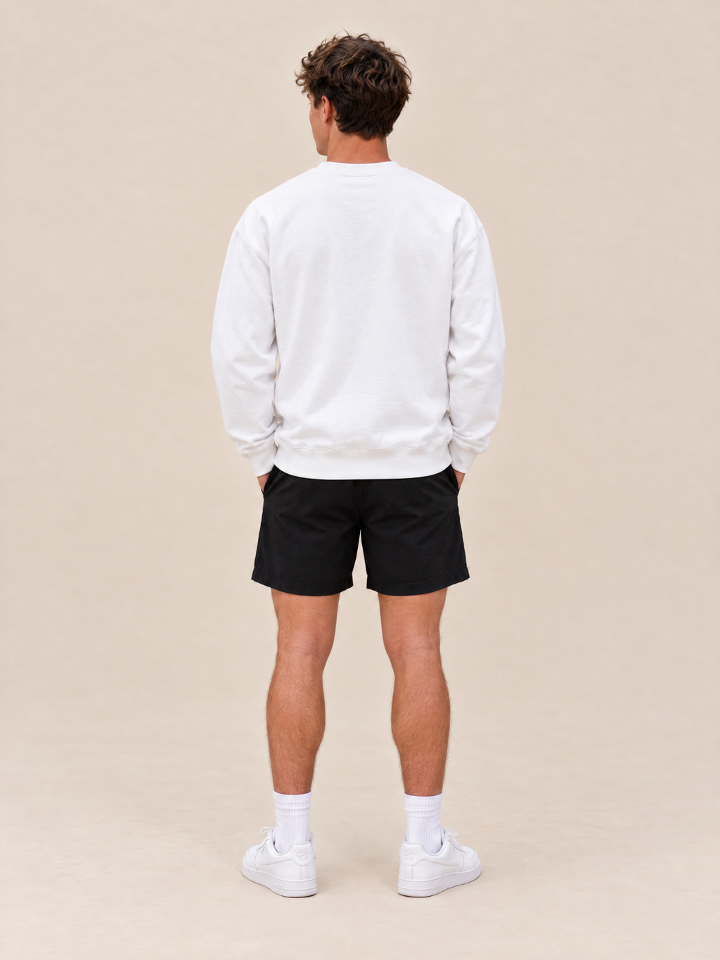 COLLEGE CREWNECK WHITE