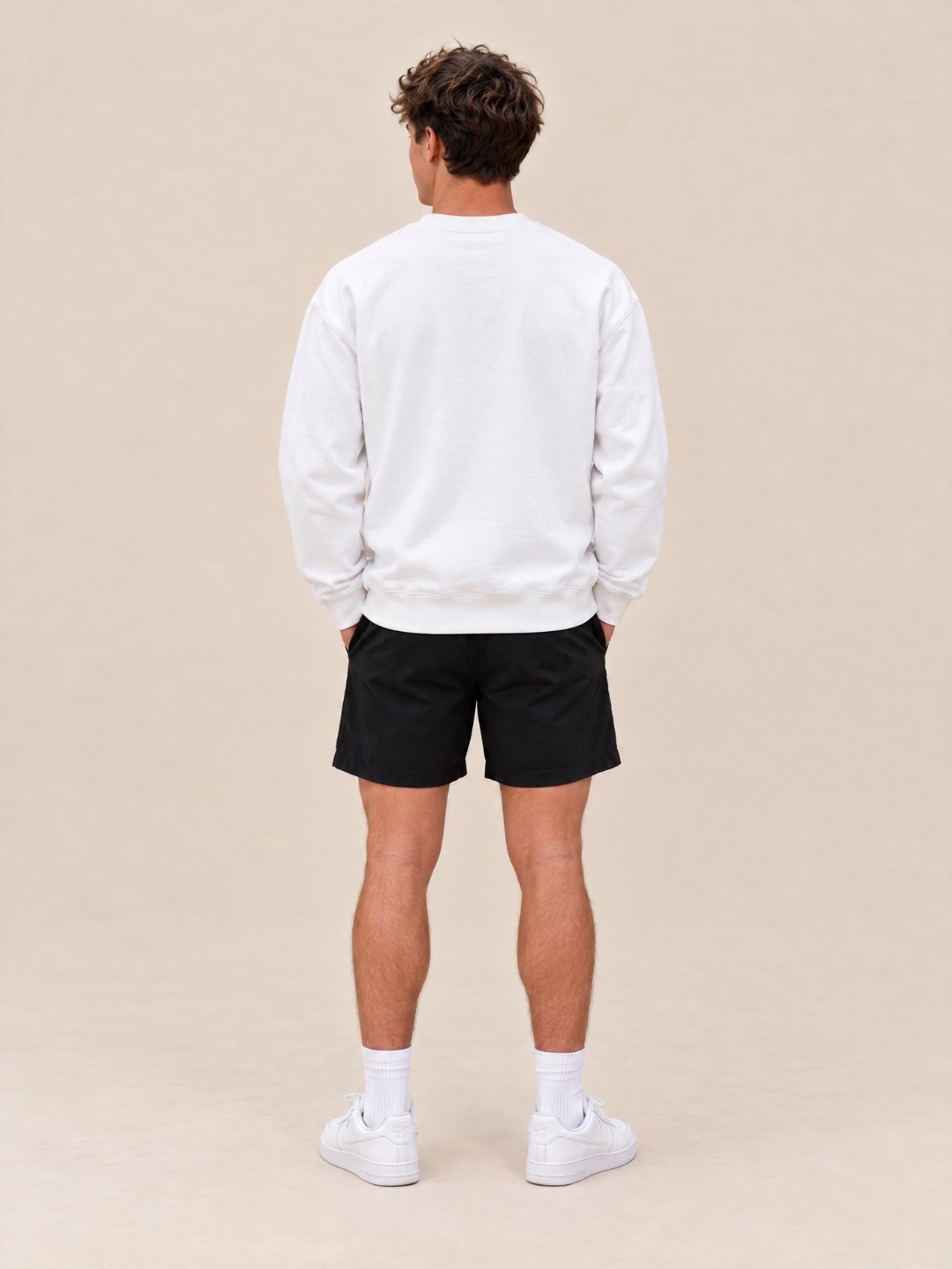COLLEGE CREWNECK WHITE