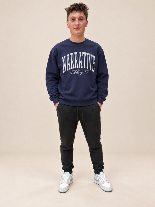 COLLEGE CREWNECK NAVY