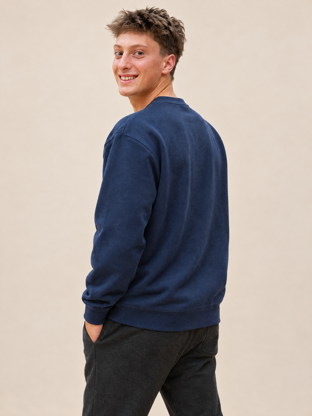 COLLEGE CREWNECK NAVY