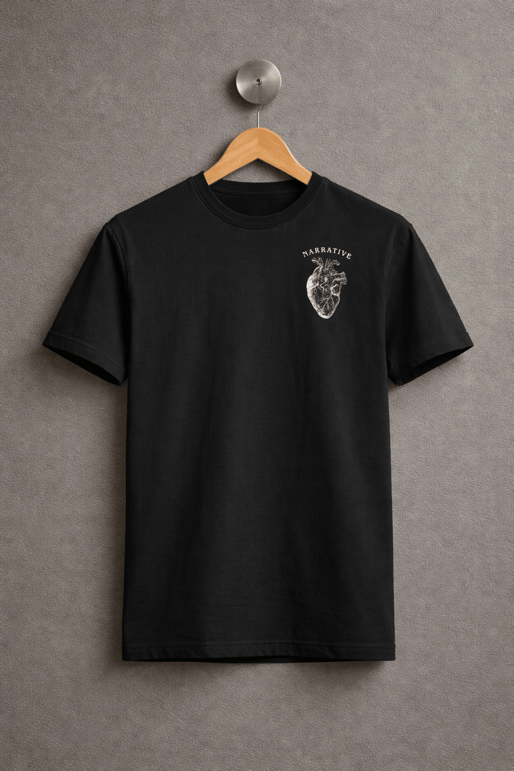 CLASSIC BLACK HEART FIRST T - SHIRT - NARRATIVE